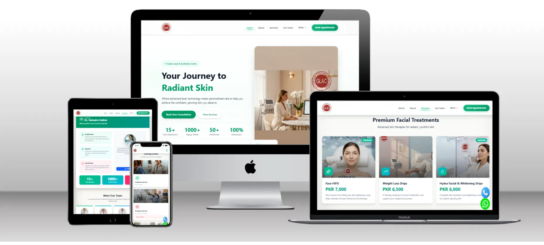 Gulzar Hospital Website - Mobile responsive design